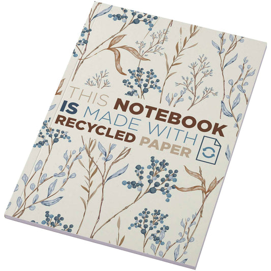 Blocco note formato A5 con copertina morbida riciclata e 50 fogli Novella Austen Colours personalizzato con logo - Pubblienne