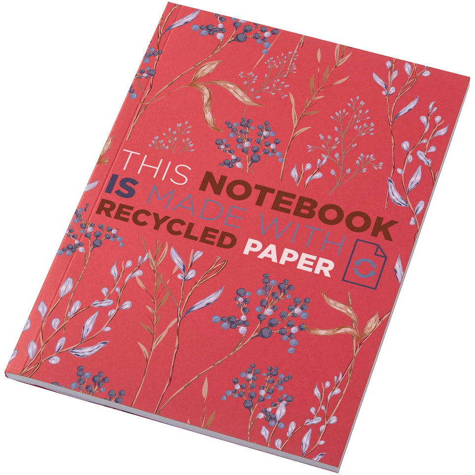 Blocco note formato A5 con copertina morbida riciclata e 50 fogli Novella Austen Colours personalizzato con logo - Pubblienne