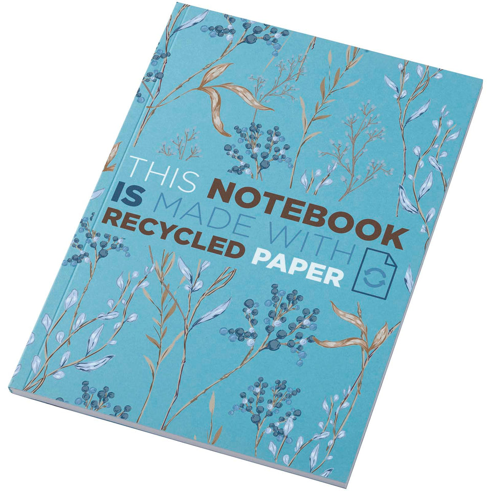 Blocco note formato A5 con copertina morbida riciclata e 50 fogli Novella Austen Colours personalizzato con logo - Pubblienne