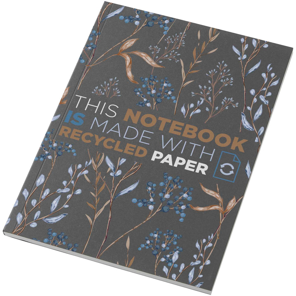 Blocco note formato A5 con copertina morbida riciclata e 50 fogli Novella Austen Colours personalizzato con logo - Pubblienne