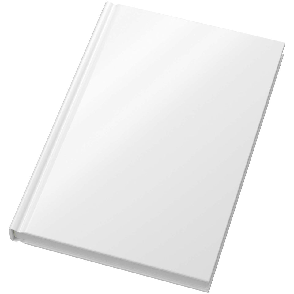 Blocco note formato A5 con copertina rigida lucida e 100 fogli Novella Brontë personalizzato con logo - Pubblienne