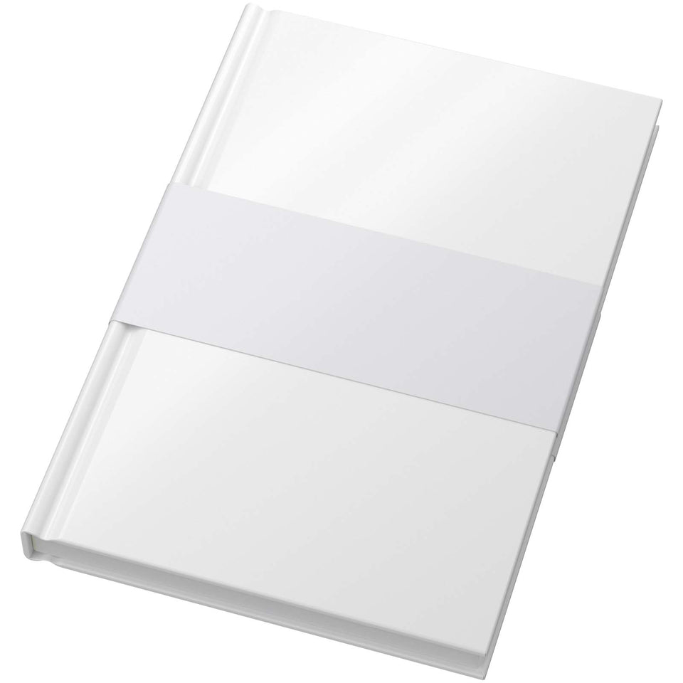 Blocco note formato A5 con copertina rigida lucida e 100 fogli Novella Brontë personalizzato con logo - Pubblienne