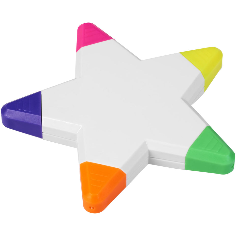 Evidenziatore a forma di stella Solvig personalizzato con logo - Pubblienne
