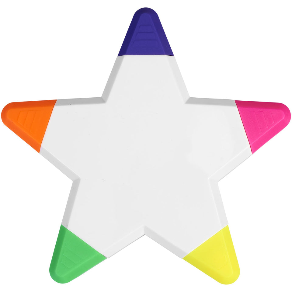 Evidenziatore a forma di stella Solvig personalizzato con logo - Pubblienne