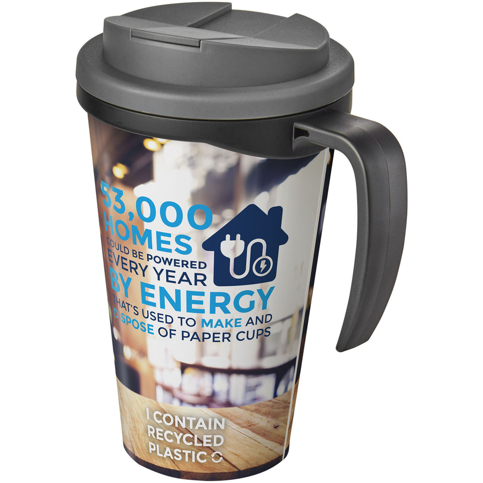 Tazza termica Brite-Americano® Grande da 350 ml con coperchio ermetico personalizzato con logo - Pubblienne