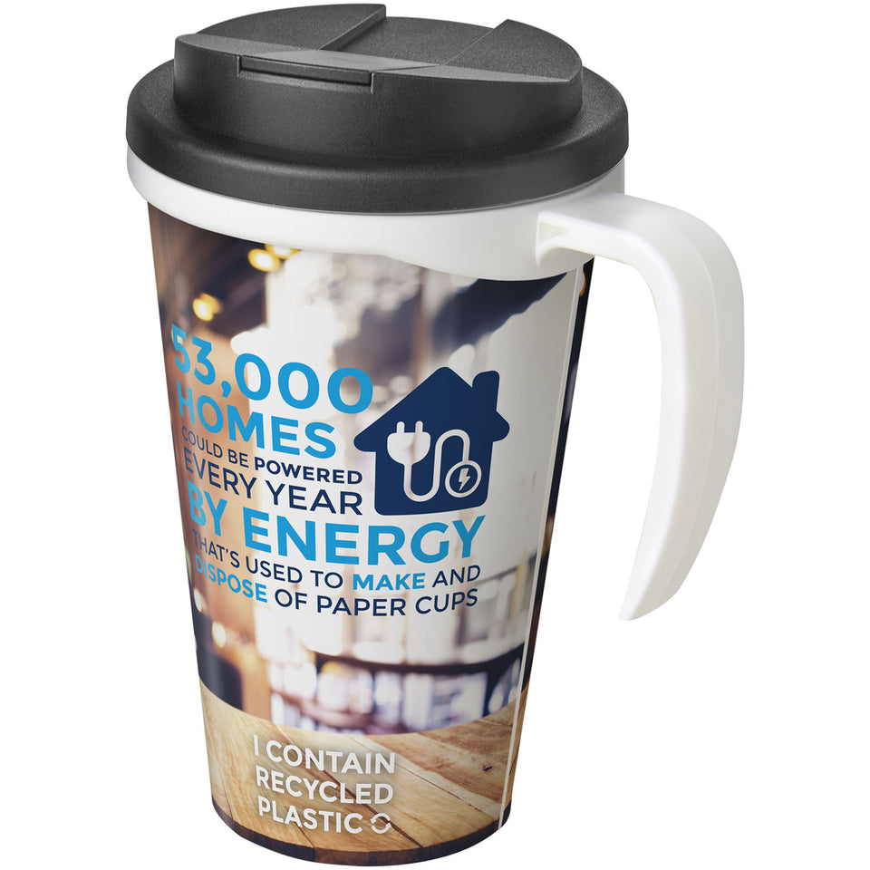 Tazza termica Brite-Americano® Grande da 350 ml con coperchio ermetico personalizzato con logo - Pubblienne