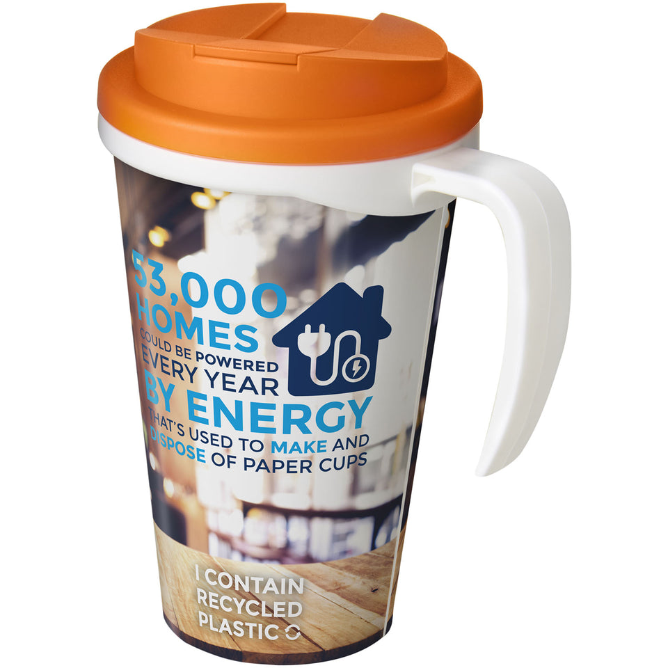 Tazza termica Brite-Americano® Grande da 350 ml con coperchio ermetico personalizzato con logo - Pubblienne