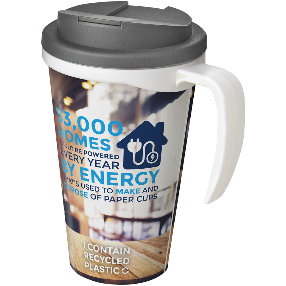 Tazza termica Brite-Americano® Grande da 350 ml con coperchio ermetico personalizzato con logo - Pubblienne