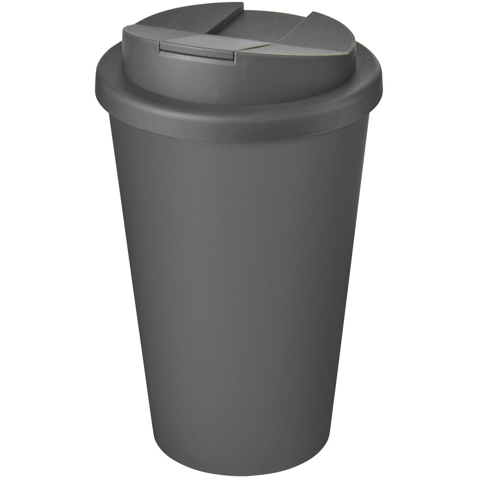 Tazza Americano® Eco da 350 ml in materiale riciclato e con coperchio ermetico personalizzato con logo - Pubblienne