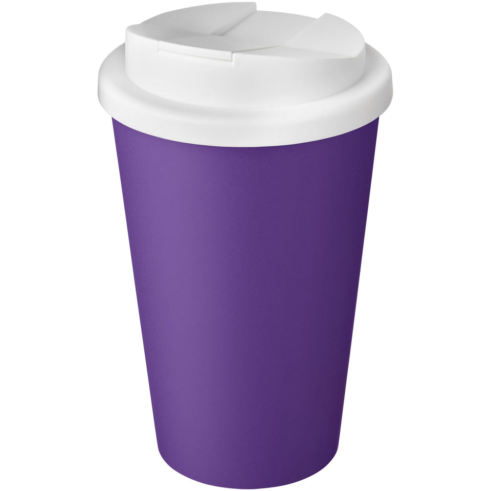 Tazza Americano® Eco da 350 ml in materiale riciclato e con coperchio ermetico personalizzato con logo - Pubblienne