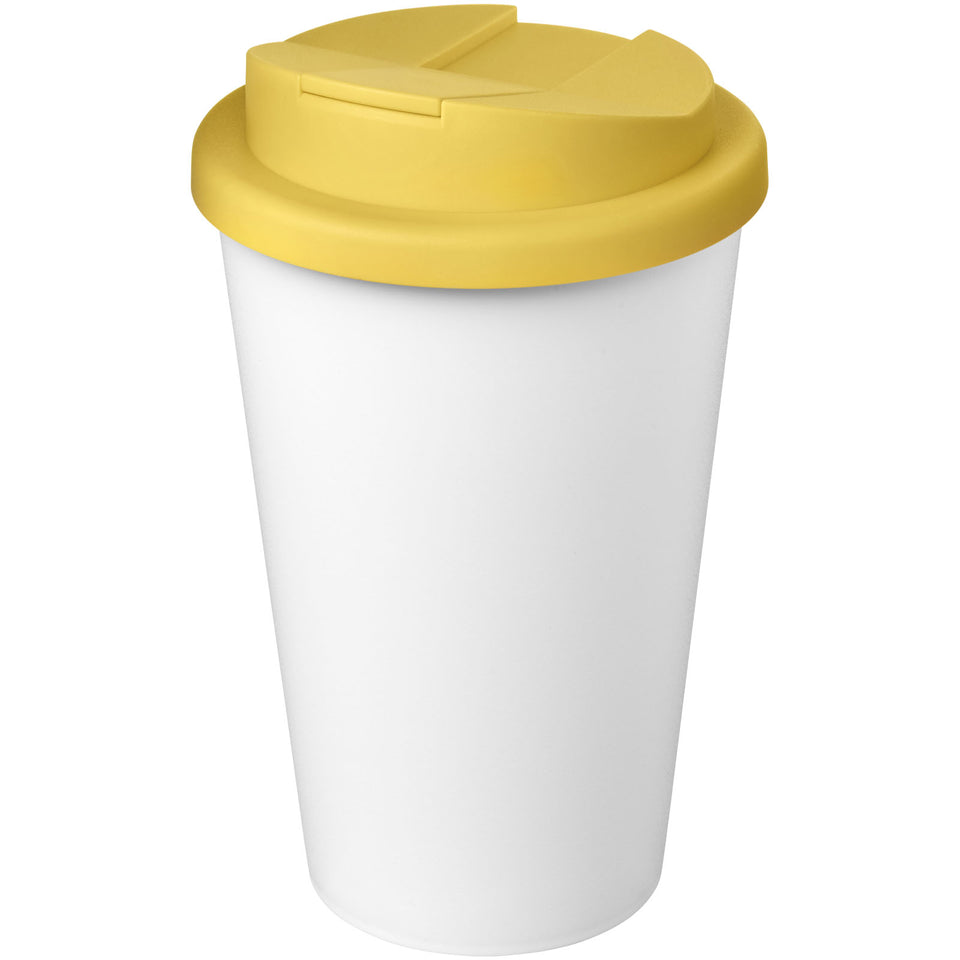 Tazza Americano® Eco da 350 ml in materiale riciclato e con coperchio ermetico personalizzato con logo - Pubblienne