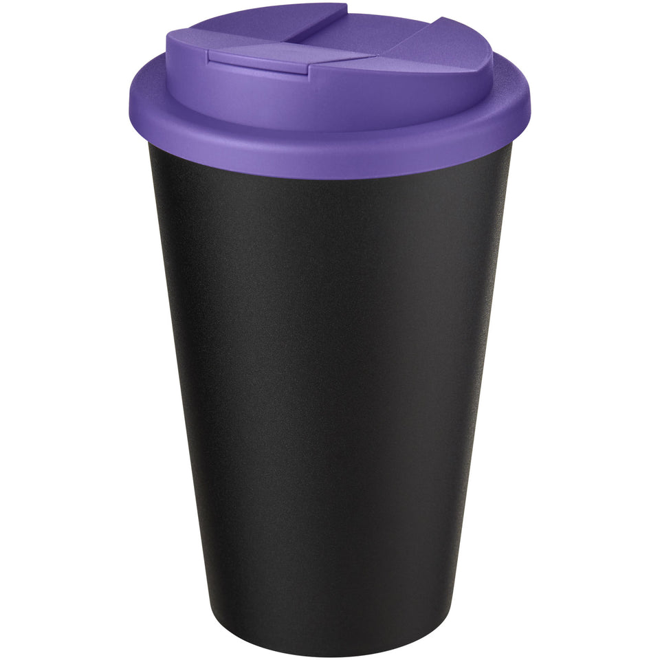 Tazza Americano® Eco da 350 ml in materiale riciclato e con coperchio ermetico personalizzato con logo - Pubblienne