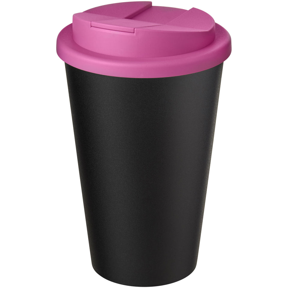 Tazza Americano® Eco da 350 ml in materiale riciclato e con coperchio ermetico personalizzato con logo - Pubblienne
