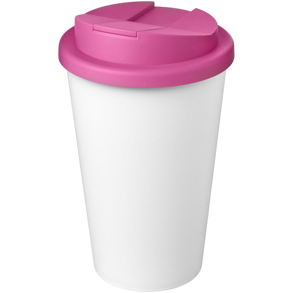 Tazza Americano® Eco da 350 ml in materiale riciclato e con coperchio ermetico personalizzato con logo - Pubblienne