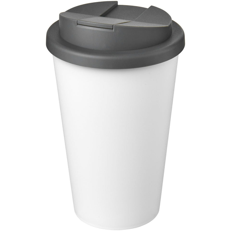 Tazza Americano® Eco da 350 ml in materiale riciclato e con coperchio ermetico personalizzato con logo - Pubblienne