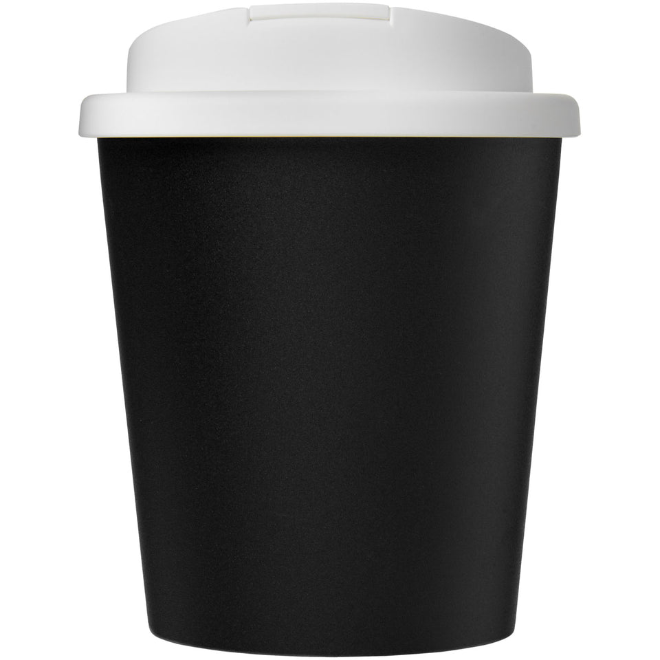 Bicchiere Americano® Espresso Eco da 250 ml in materiale riciclato con coperchio a prova di perdita personalizzato con logo - Pubblienne