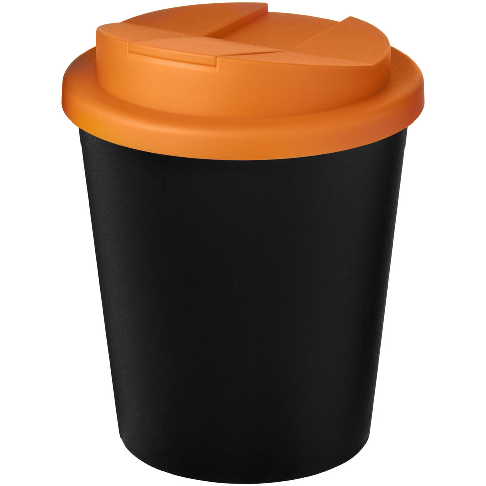 Bicchiere Americano® Espresso Eco da 250 ml in materiale riciclato con coperchio a prova di perdita personalizzato con logo - Pubblienne