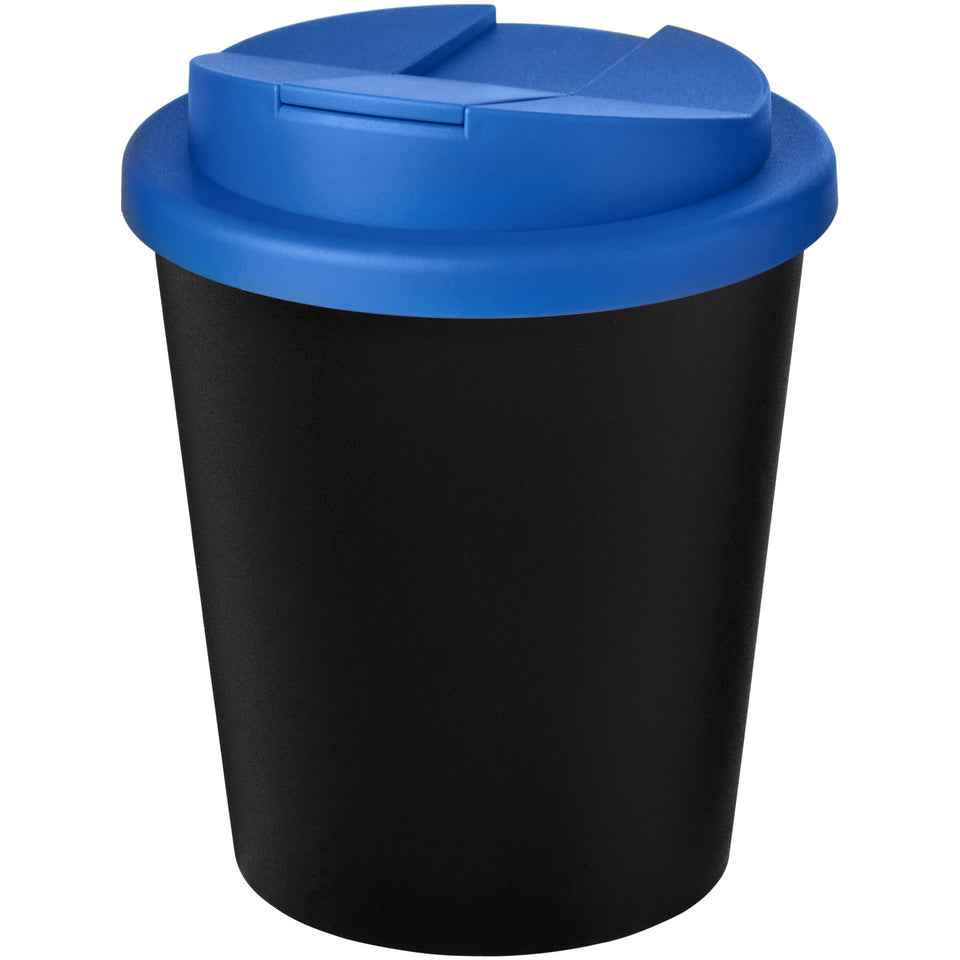Bicchiere Americano® Espresso Eco da 250 ml in materiale riciclato con coperchio a prova di perdita personalizzato con logo - Pubblienne