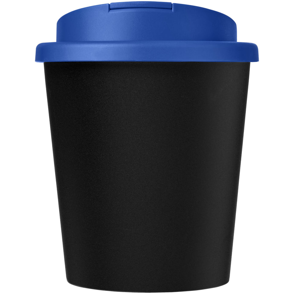 Bicchiere Americano® Espresso Eco da 250 ml in materiale riciclato con coperchio a prova di perdita personalizzato con logo - Pubblienne