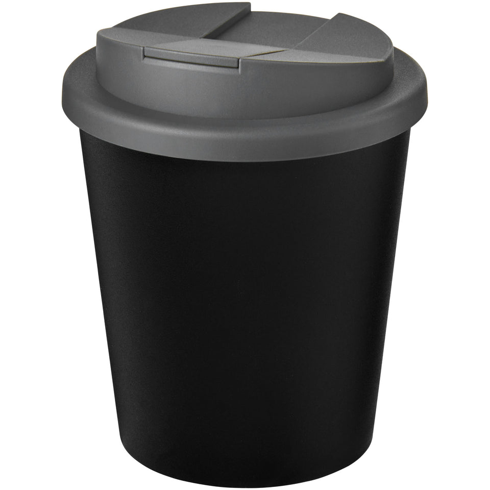Bicchiere Americano® Espresso Eco da 250 ml in materiale riciclato con coperchio a prova di perdita personalizzato con logo - Pubblienne
