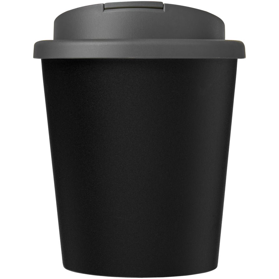 Bicchiere Americano® Espresso Eco da 250 ml in materiale riciclato con coperchio a prova di perdita personalizzato con logo - Pubblienne