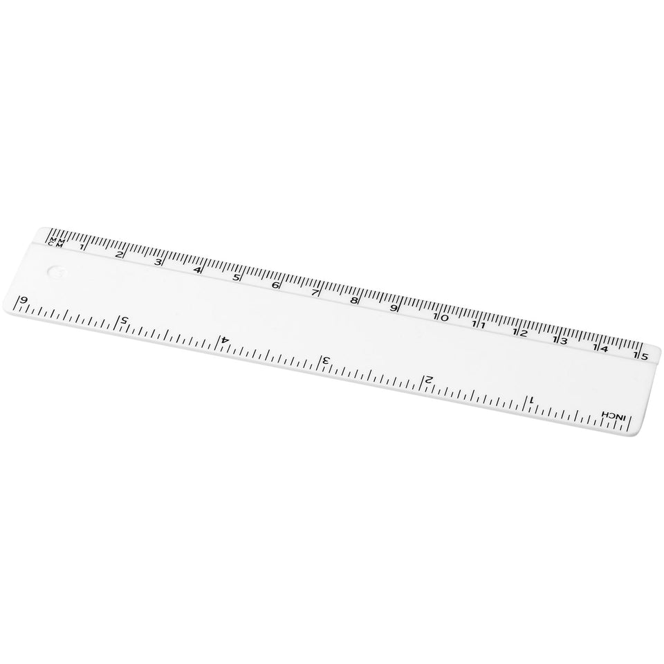 Righello da 15 cm in plastica riciclata Refari personalizzato con logo - Pubblienne