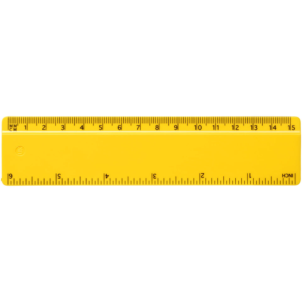 Righello da 15 cm in plastica riciclata Refari personalizzato con logo - Pubblienne
