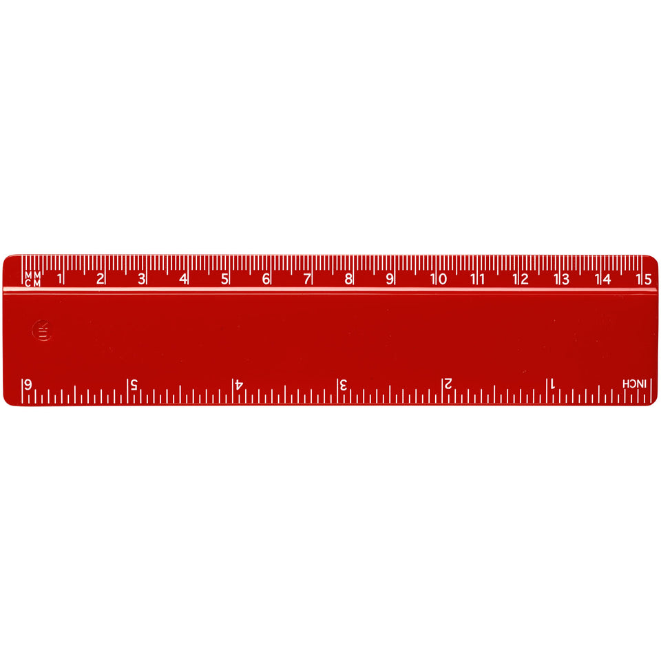 Righello da 15 cm in plastica riciclata Refari personalizzato con logo - Pubblienne