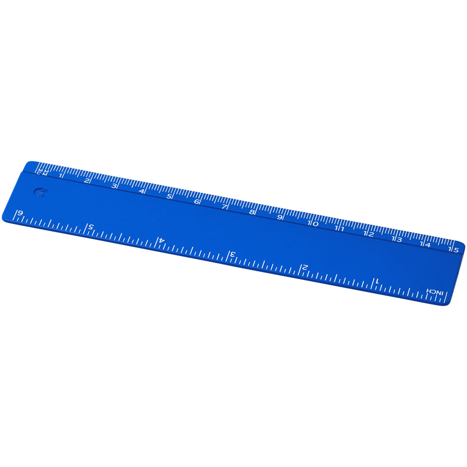 Righello da 15 cm in plastica riciclata Refari personalizzato con logo - Pubblienne