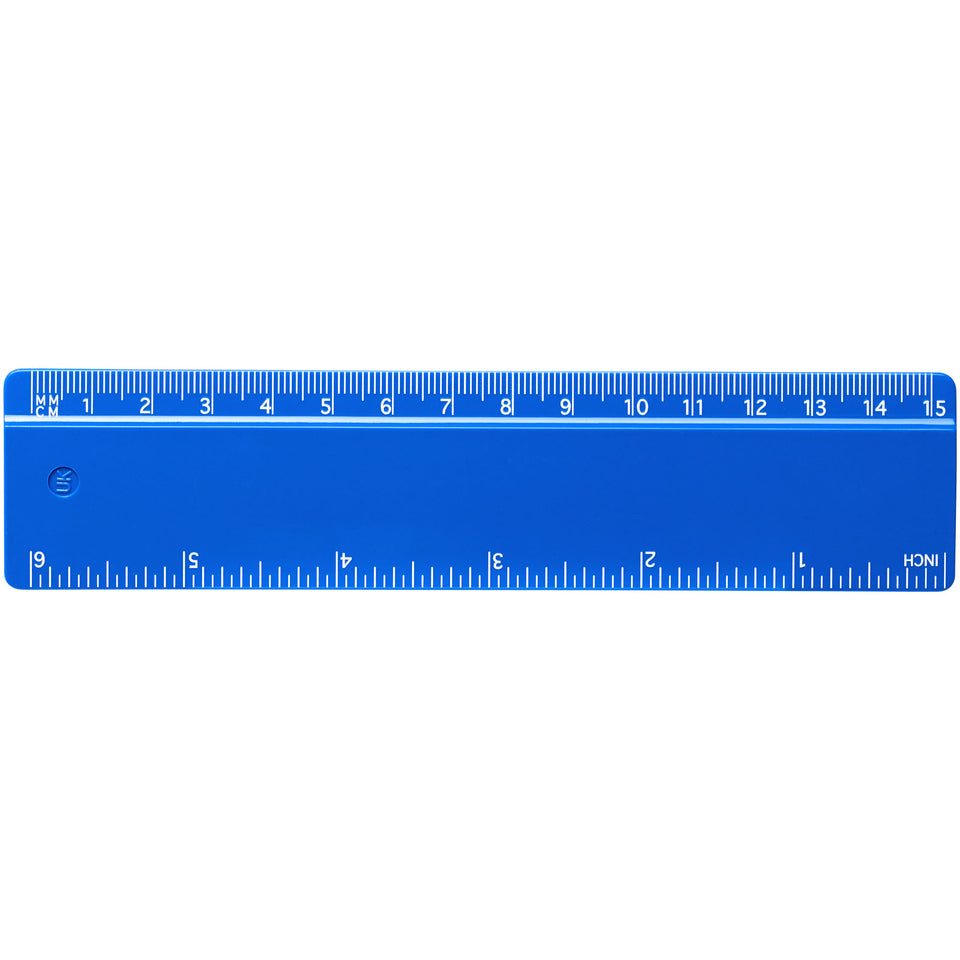Righello da 15 cm in plastica riciclata Refari personalizzato con logo - Pubblienne