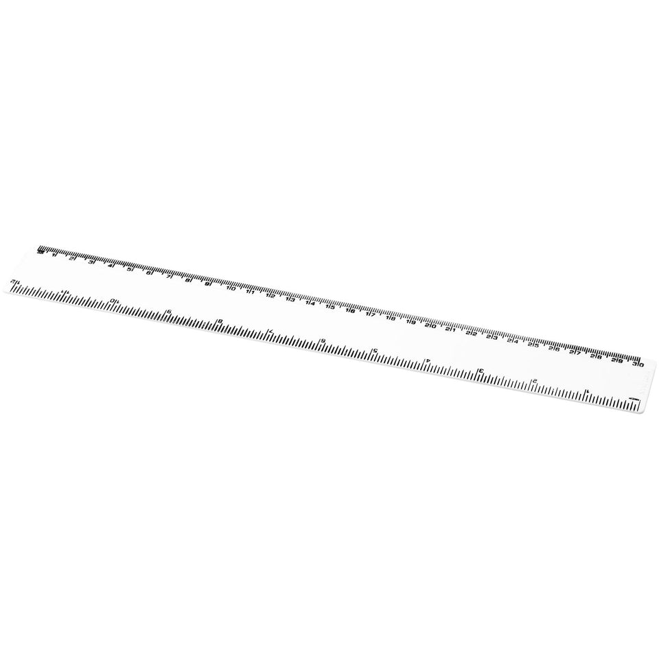 Righello da 30 cm in plastica riciclata Refari personalizzato con logo - Pubblienne