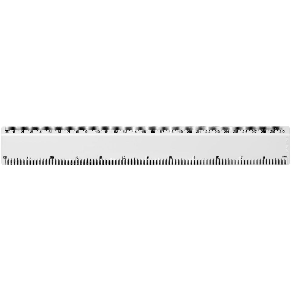Righello da 30 cm in plastica riciclata Refari personalizzato con logo - Pubblienne