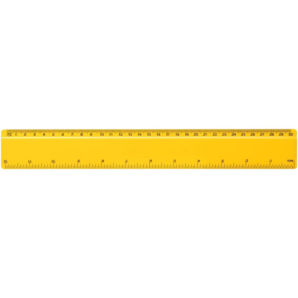 Righello da 30 cm in plastica riciclata Refari personalizzato con logo - Pubblienne
