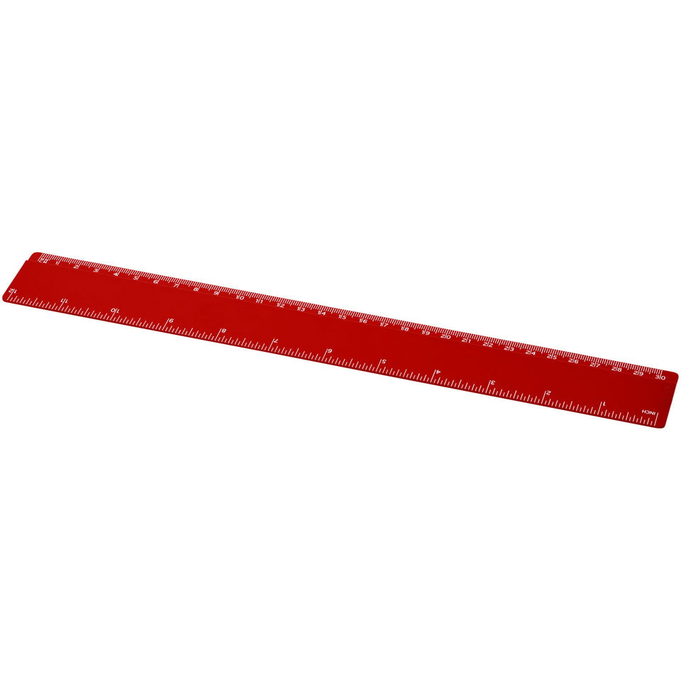 Righello da 30 cm in plastica riciclata Refari personalizzato con logo - Pubblienne
