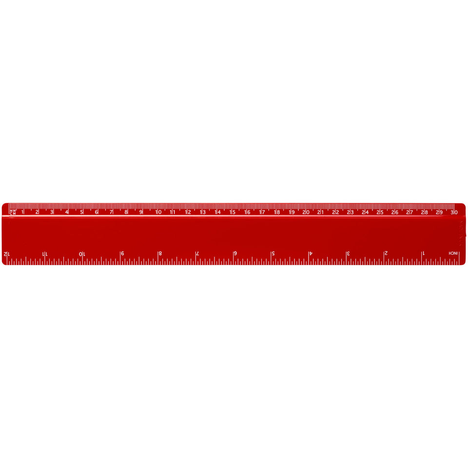 Righello da 30 cm in plastica riciclata Refari personalizzato con logo - Pubblienne
