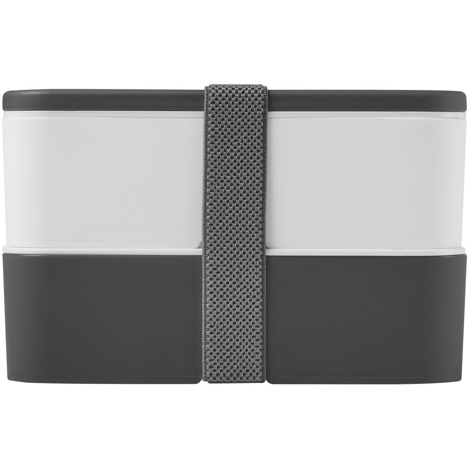 Portavivande a doppio strato MIYO da 700 + 700 ml personalizzato con logo - Pubblienne