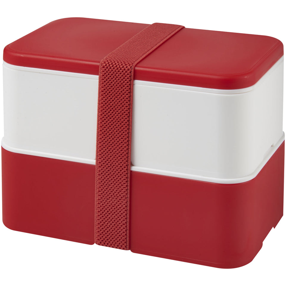 Portavivande a doppio strato MIYO da 700 + 700 ml personalizzato con logo - Pubblienne