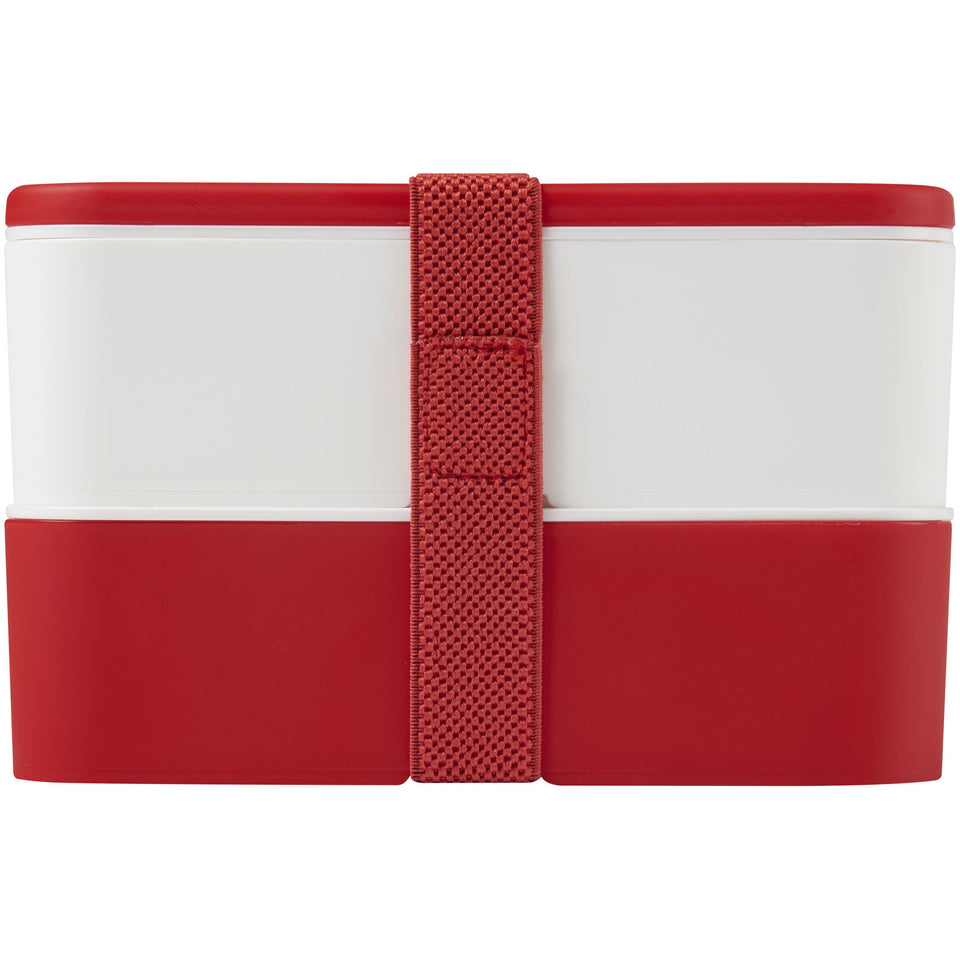 Portavivande a doppio strato MIYO da 700 + 700 ml personalizzato con logo - Pubblienne