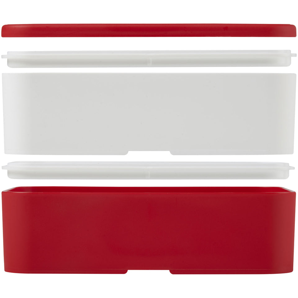 Portavivande a doppio strato MIYO da 700 + 700 ml personalizzato con logo - Pubblienne