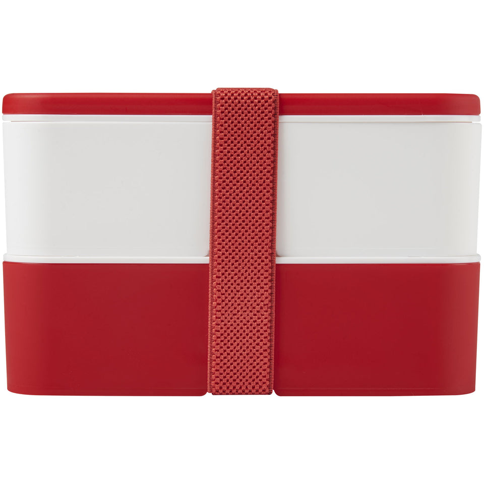 Portavivande a doppio strato MIYO da 700 + 700 ml personalizzato con logo - Pubblienne