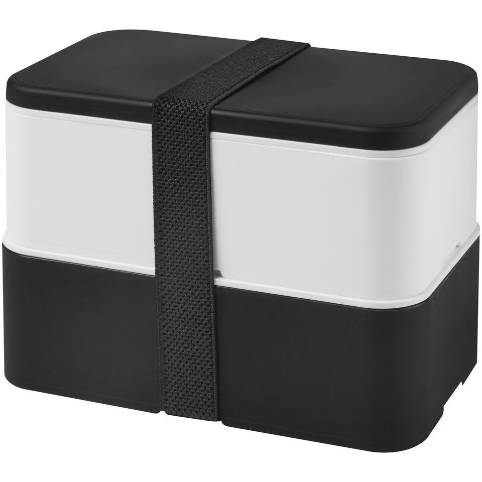 Portavivande a doppio strato MIYO da 700 + 700 ml personalizzato con logo - Pubblienne
