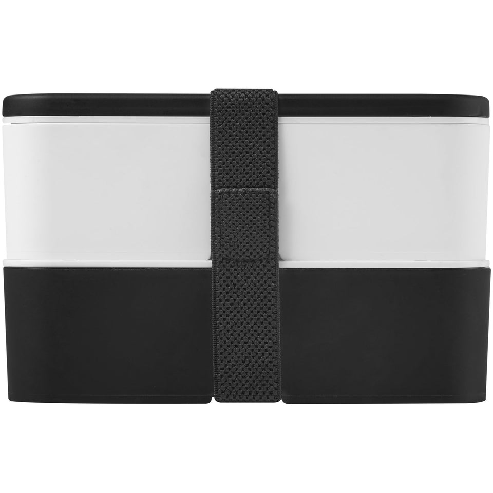 Portavivande a doppio strato MIYO da 700 + 700 ml personalizzato con logo - Pubblienne