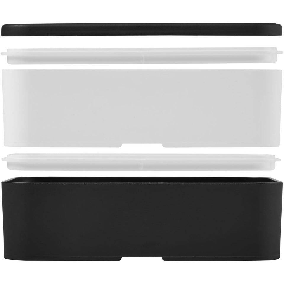 Portavivande a doppio strato MIYO da 700 + 700 ml personalizzato con logo - Pubblienne
