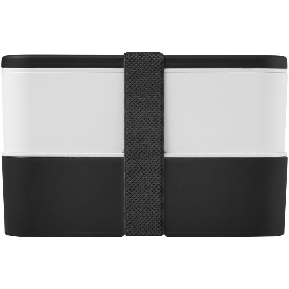 Portavivande a doppio strato MIYO da 700 + 700 ml personalizzato con logo - Pubblienne