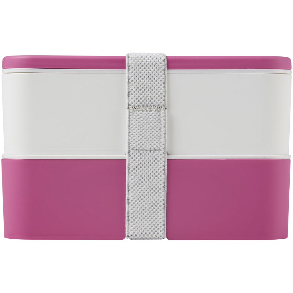 Portavivande a doppio strato MIYO da 700 + 700 ml personalizzato con logo - Pubblienne