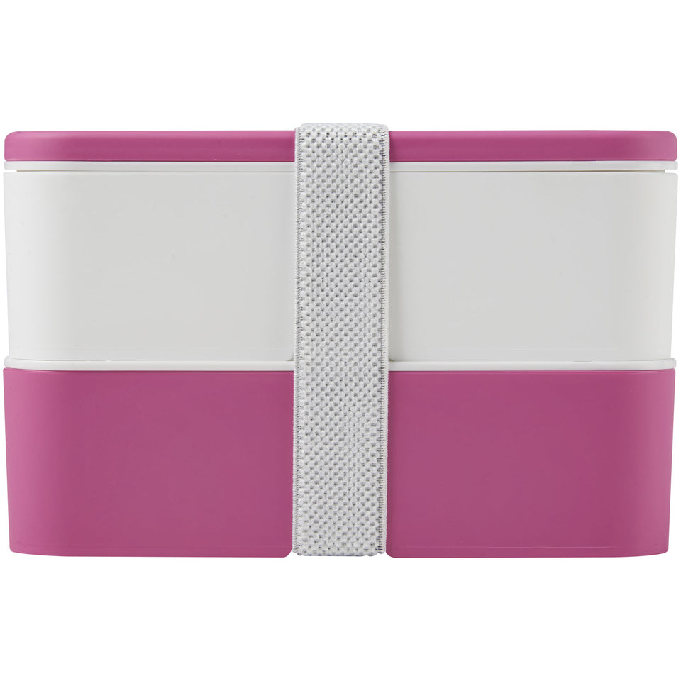 Portavivande a doppio strato MIYO da 700 + 700 ml personalizzato con logo - Pubblienne