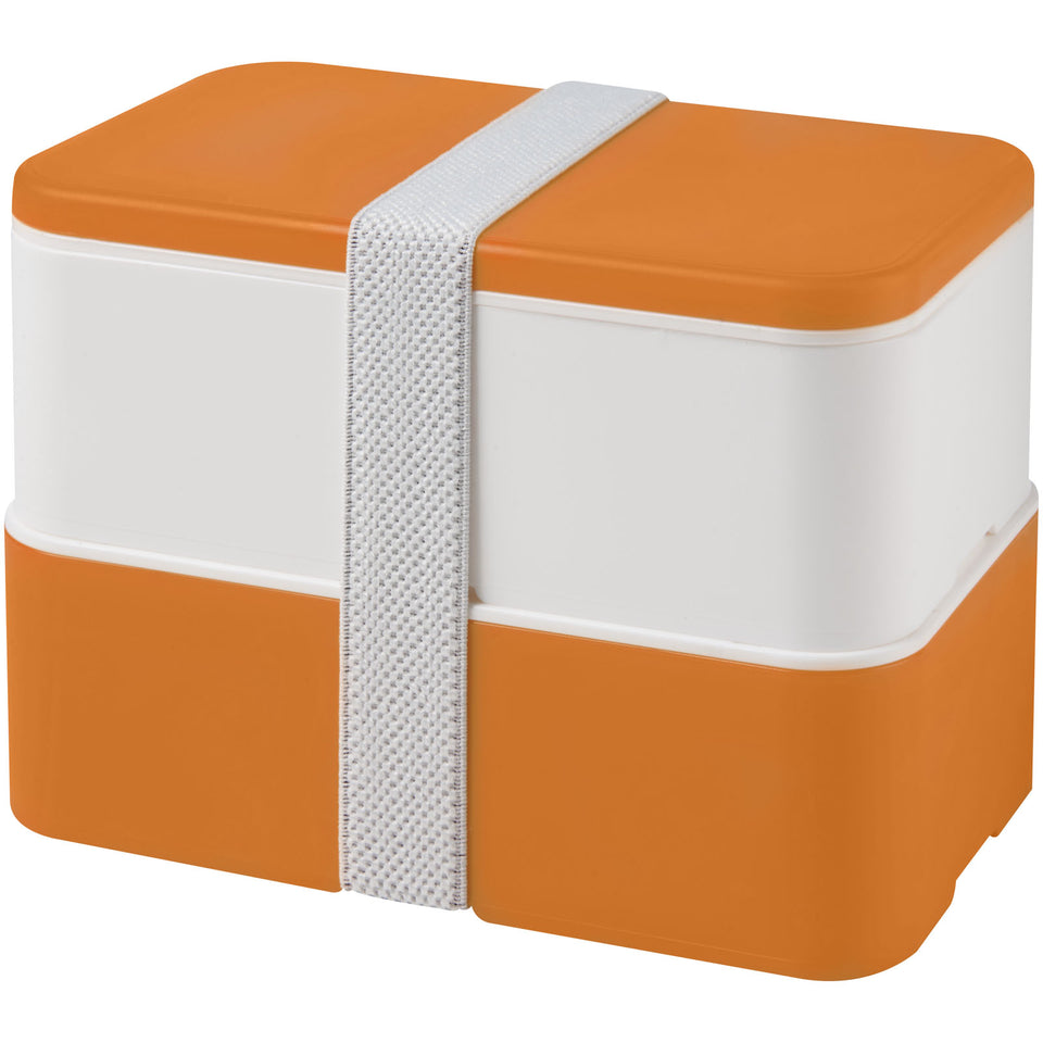 Portavivande a doppio strato MIYO da 700 + 700 ml personalizzato con logo - Pubblienne