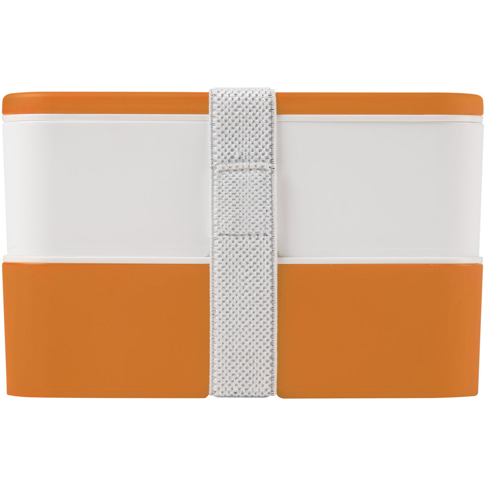 Portavivande a doppio strato MIYO da 700 + 700 ml personalizzato con logo - Pubblienne