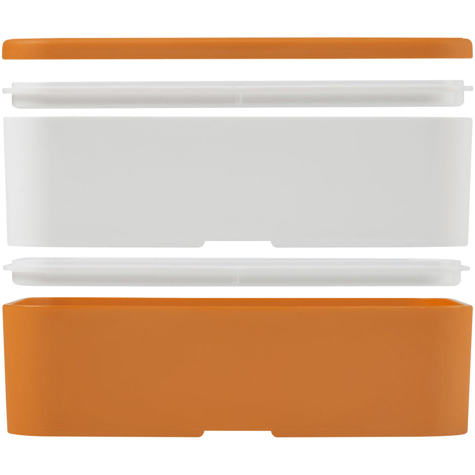 Portavivande a doppio strato MIYO da 700 + 700 ml personalizzato con logo - Pubblienne