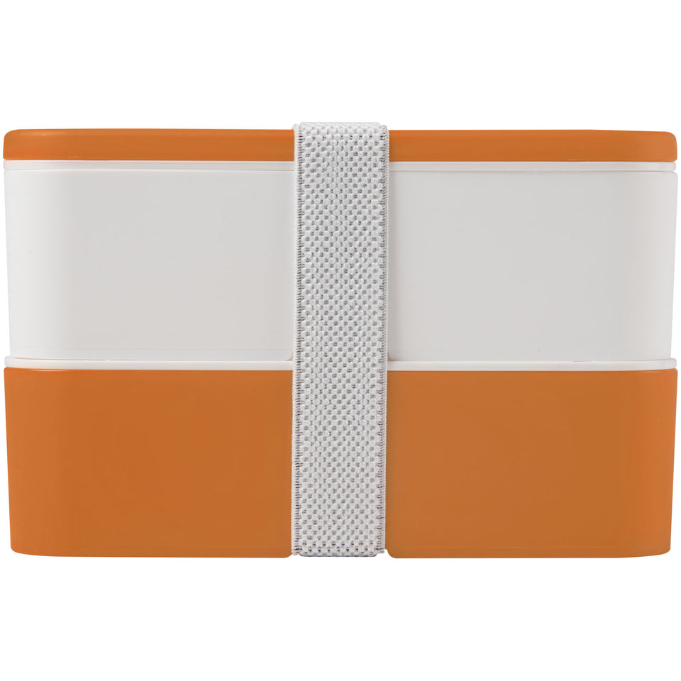 Portavivande a doppio strato MIYO da 700 + 700 ml personalizzato con logo - Pubblienne